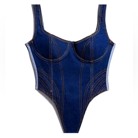 IVY PARK Tops - Adidas Ivy Park Denim Bodysuit
